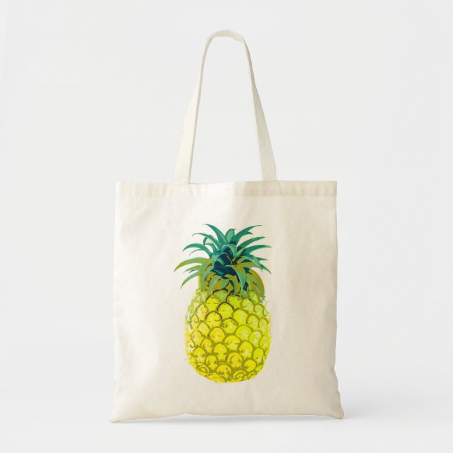 Fruity Yellow Pineapple Tote Bag (Front)