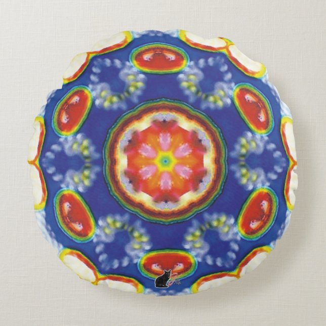 FruityTooty Kaleidoscope  Round Cushion (Front)