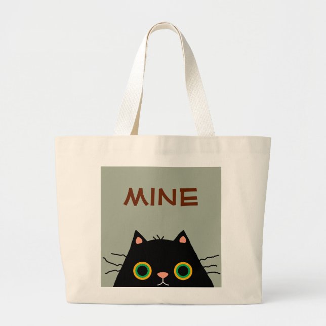 Frumpy Cat Large Tote Bag (Front)