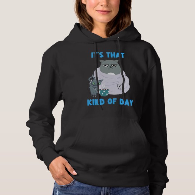 Frumpy Cat with Not So Cute Kitten It's That Kind  Hoodie (Front)