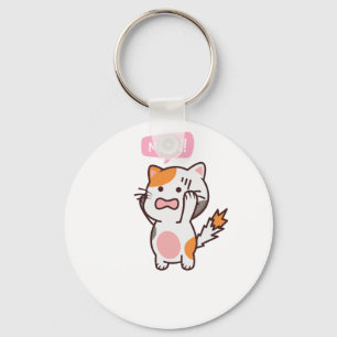 frustrated cute cat design buy now key ring