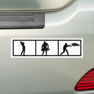 Frustrated Golfer Throws His Bag Bumper Sticker