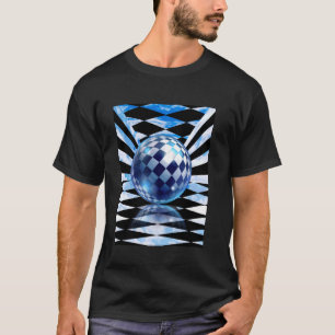Frutiger Aero Aesthetic Tech Chequered Room Orb Sk T-Shirt