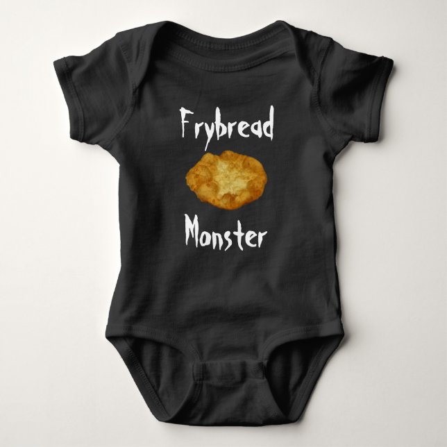 Fry Bread Monster Baby Bodysuit (Front)