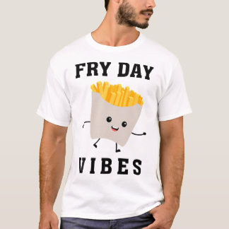 Fry Day Vibes Funny French Fries Kid T-Shirt