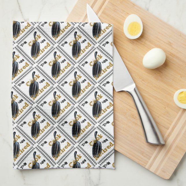 Fry Pan Tea Towel (Quarter Fold)