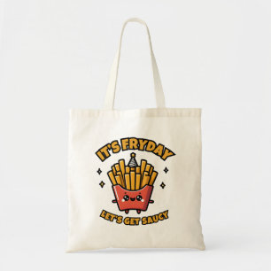 Fryday Fun: Party Time Potato Fries Tote Bag