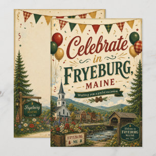 Fryeburg Maine Festive Occasion Greeting Card