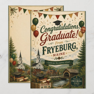 Fryeburg Maine Graduation Greeting Card