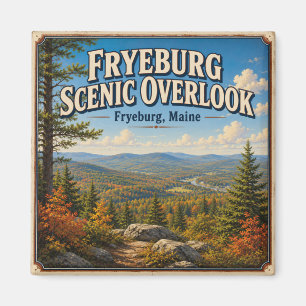 Fryeburg Scenic Overlook Maine Vintage MT View Magnet