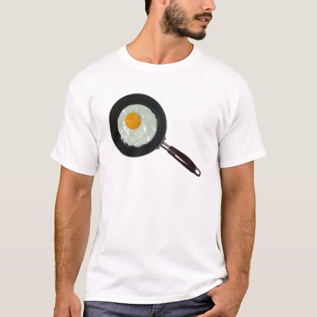 Frying pan with sunny side up egg T-Shirt (Front)