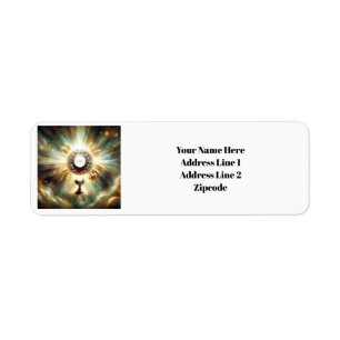 FS Communion Host and Chalice Expressionist Effect Return Address Label