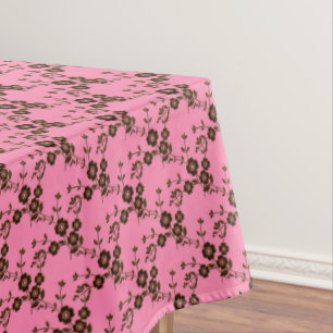 FS Style 1-PINK-BROWN-52x70 COTTON TABLECLOTH