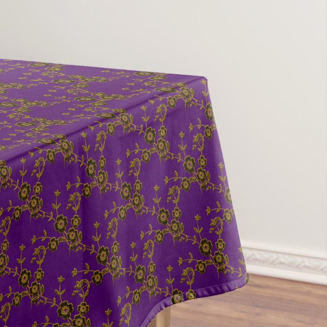 FS Style 1,Purple-Gold-52x70 COTTON Tablecloth (In Situ)