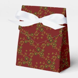 FS Style 1-Red-Gold-FAVOR BOXES tent style
