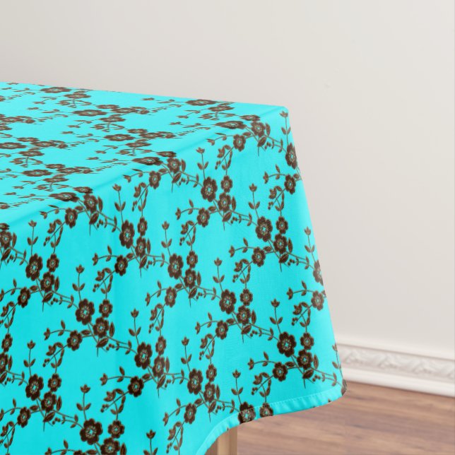 FS Style 1-Robins Egg Blue-Brown-52x70 TABLECLOTH (In Situ)