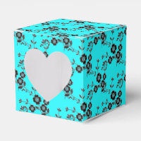 FS Style 1-Robins Egg Sil-FAVOR BOXES heart box