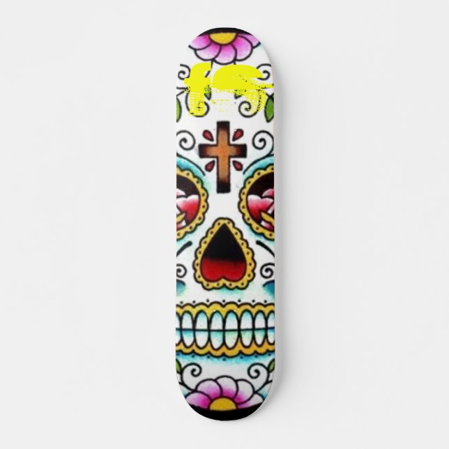 FS sugar skull skate board (Front)