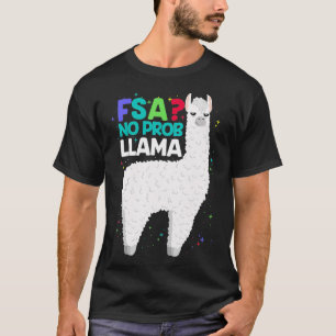 FSA Test No Prob Llama Teacher Exam Testing Gifts T-Shirt