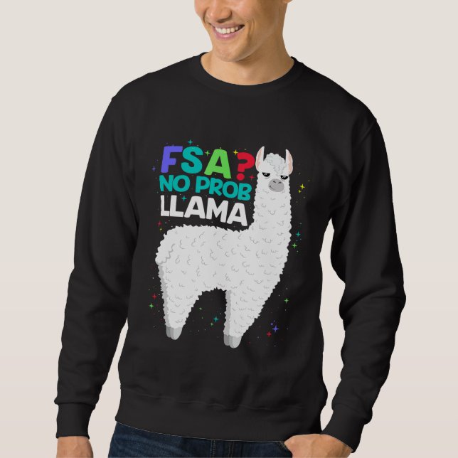 FSA Test No Prob Llama Teacher Exam Testing Sweatshirt (Front)