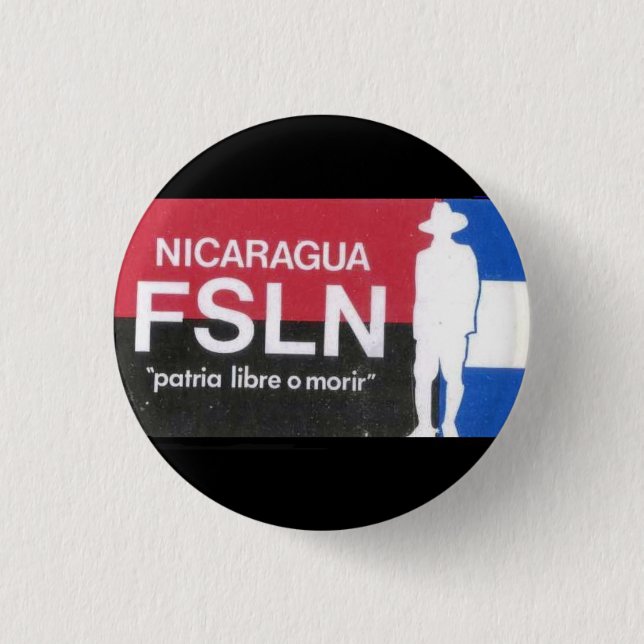 FSLN Nicaragua Libre 3 Cm Round Badge (Front)