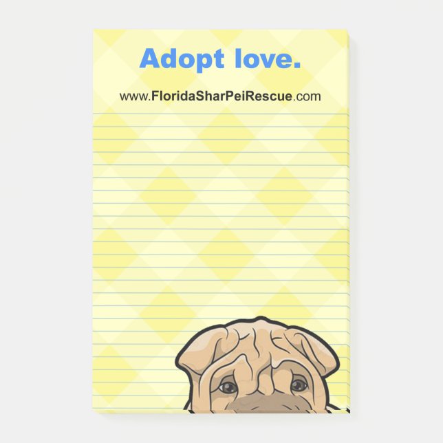 FSPR Post It Pad - Adopt Love. Post-it Notes (Front)