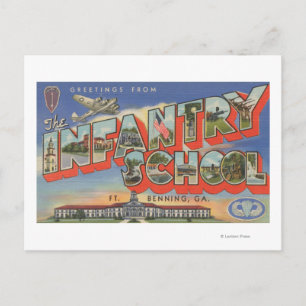 Ft. Benning, Georgia - Infantry School Postcard