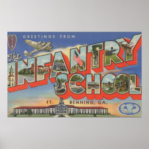 Ft. Benning, Georgia - Infantry School Poster