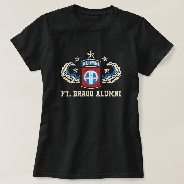 Ft Bragg Alumni Army 82nd Airborne Division Paratr T-Shirt (Design Front)