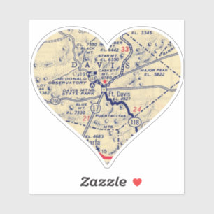 Ft. Davis TX Vintage Map