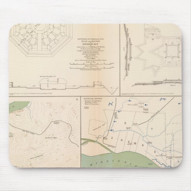 Ft Donelson, Memphis, Nashville Mouse Pad (Front)