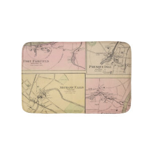Ft Fairfield, Presque Isle, Caribou Map Bath Mat