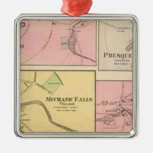 Ft Fairfield, Presque Isle, Caribou Metal Ornament