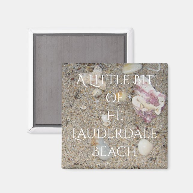 Ft. Lauderdale Beach Sand and Shells Magnet (Front/Back)