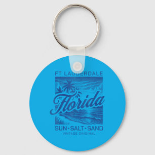 Ft Lauderdale Florida Beach Sun Salt Sand Sunset Key Ring