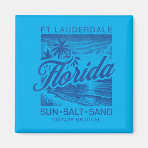 Ft Lauderdale Florida Beach Sun Salt Sand Sunset Magnet