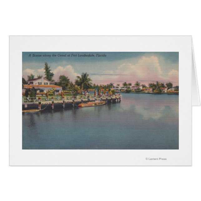 Ft. Lauderdale, Florida - Canal Scene (Front Horizontal)