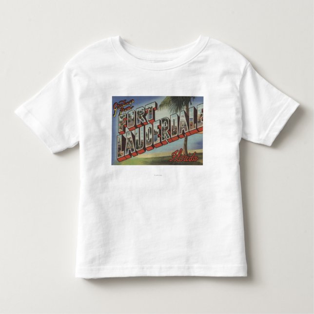 Ft. Lauderdale, Florida - Large Letter Scenes Toddler T-Shirt (Front)