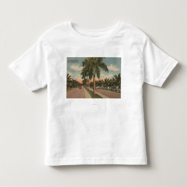 Ft. Lauderdale, Florida - View of Las Olas Toddler T-Shirt (Front)