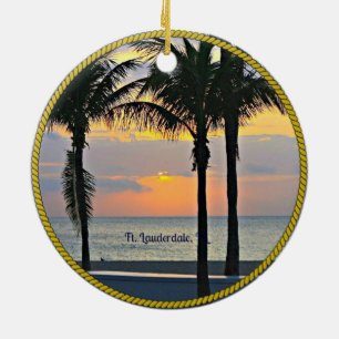 Ft. Lauderdale Sunrise Ceramic Ornament