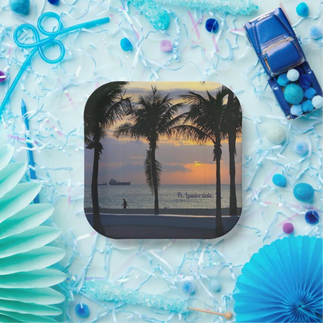 Ft. Lauderdale Sunrise Paper Plate (Party)