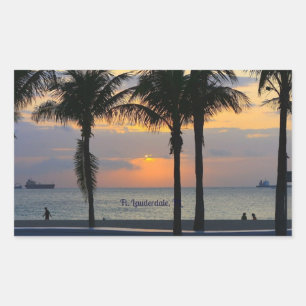 Ft. Lauderdale Sunrise Rectangular Sticker