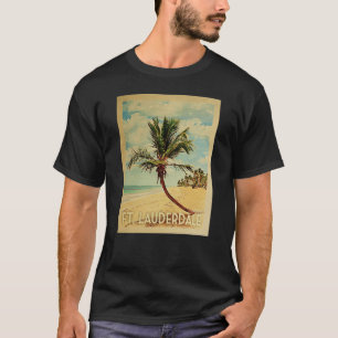 Ft Lauderdale Vintage Travel T-shirt - Beach