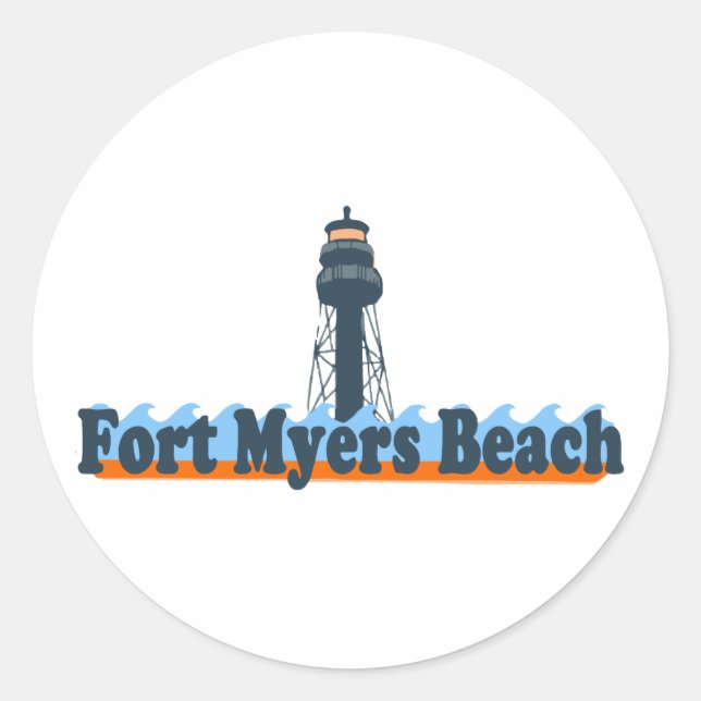 Ft. Myers. Classic Round Sticker (Front)