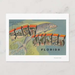 Ft. Myers, Florida - Large Letter Scenes Postcard