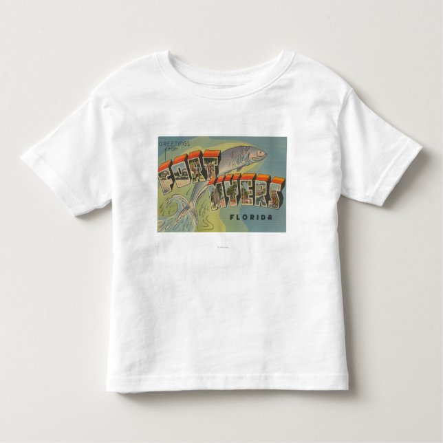 Ft. Myers, Florida - Large Letter Scenes Toddler T-Shirt (Front)