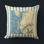 Ft. Myers Florida Travel Map Throw Pillow<br><div class="desc">A colourfully illustrated vintage map of the Ft. Myers Florida area reproduced on fabric - on a pillow!  The map includes Sanibel,  Captiva,  Charlotte Harbour,  Boca Grande,  Useppa,  Pine Island and Punta Gorda.</div>