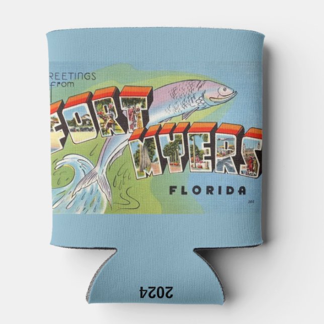  Ft. Myers Greeting Can Cooler (Back)