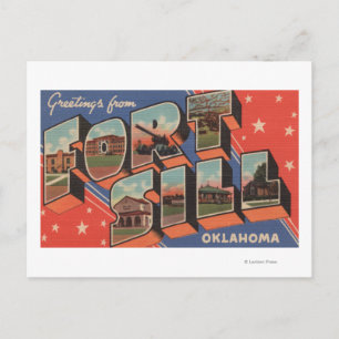 Ft. Sill, Oklahoma - Large Letter Scenes Postcard