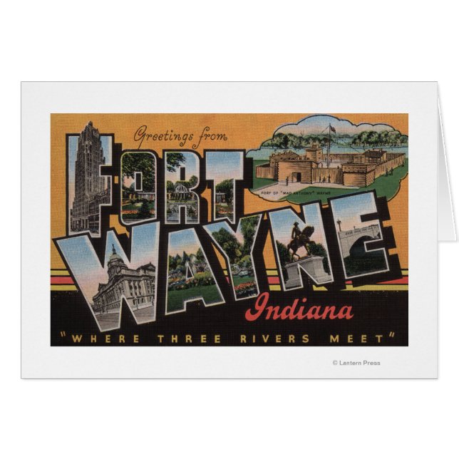 Ft. Wayne, Indiana - Large Letter Scenes (Front Horizontal)